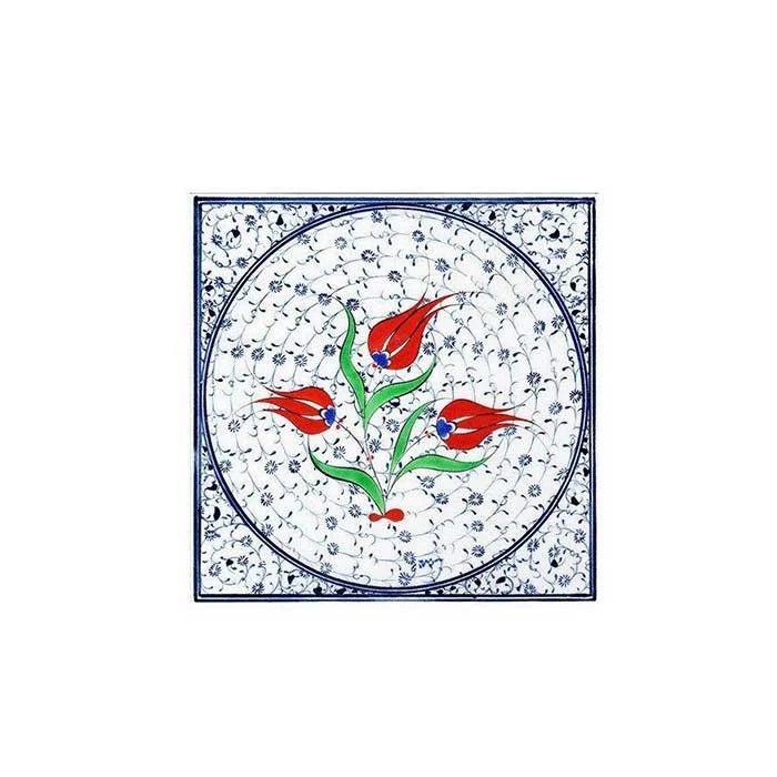 Iznik Tile | Golden Horn Design with Tulips