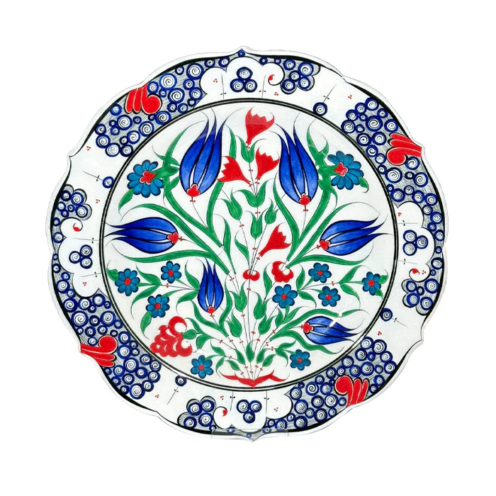 Iznik Plate | Classical Spring Flowers Design