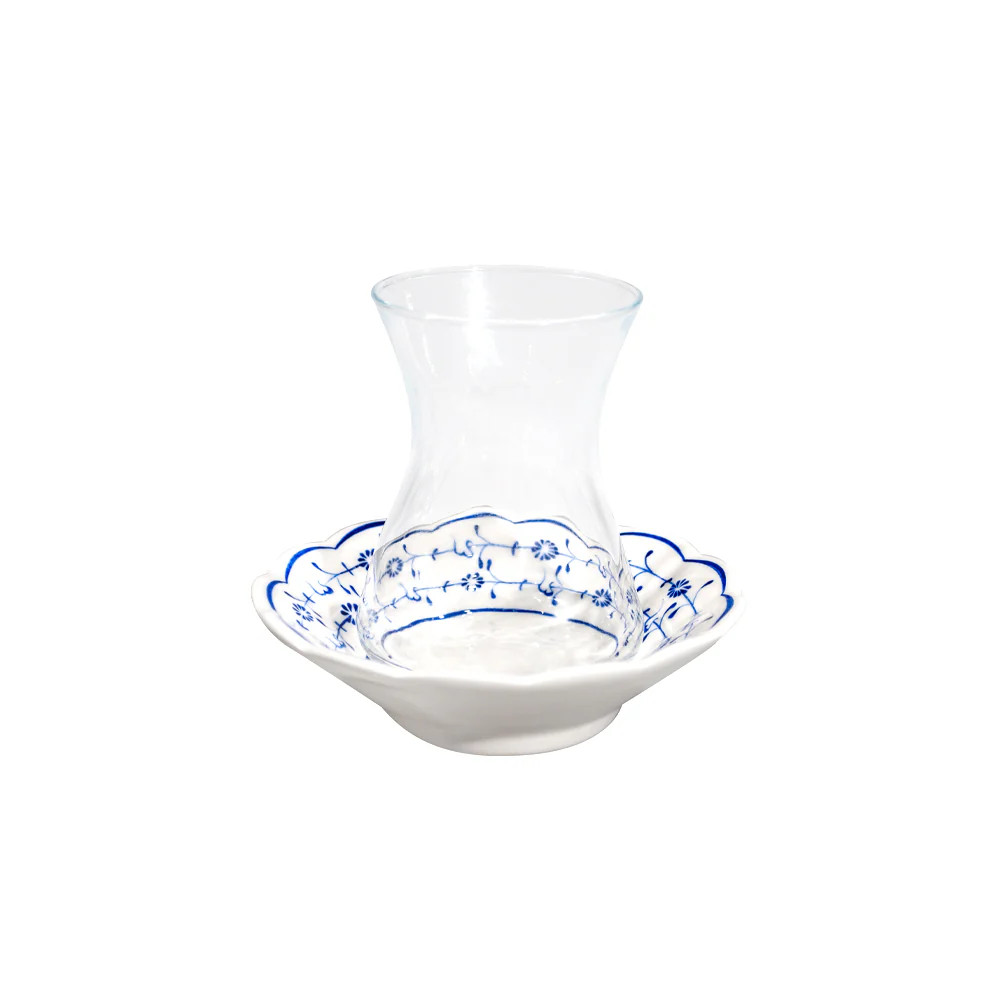 Handmade Porcelain Turkish Tea Saucers – Set of 2