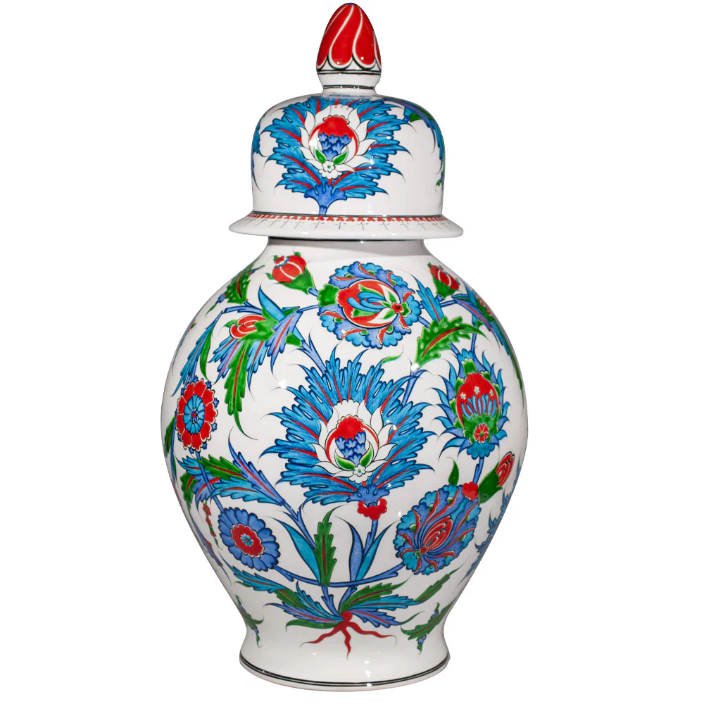 Iznik Ceramic Jar | Design with Floral