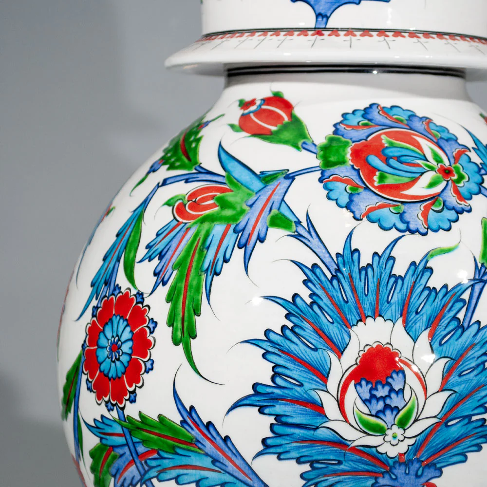 Iznik Ceramic Jar | Design with Floral - Image 2