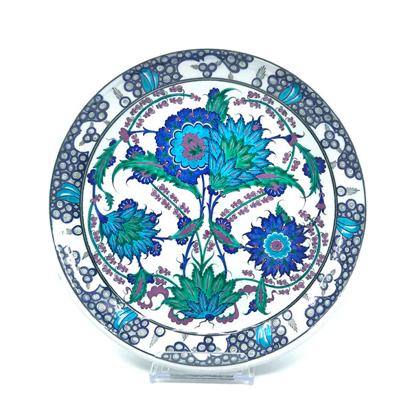 Iznik Deep Plate | Branches of Hyacinth Design