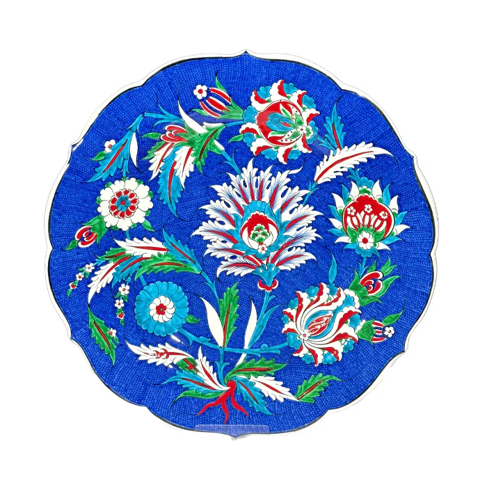 Iznik Deep Plate | Sycamore Flower Motif