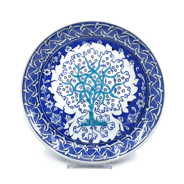 Iznik Deep Plate | Tree of Life Design