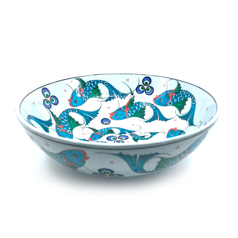 Iznik Fish Pattern Large Bowl