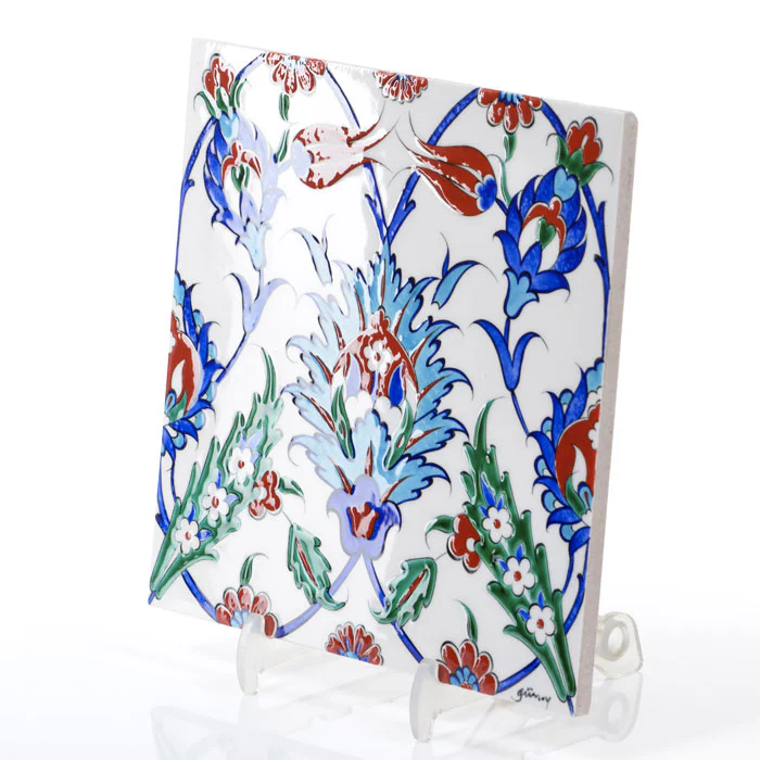 Iznik Tile with Tulip Design - Image 3