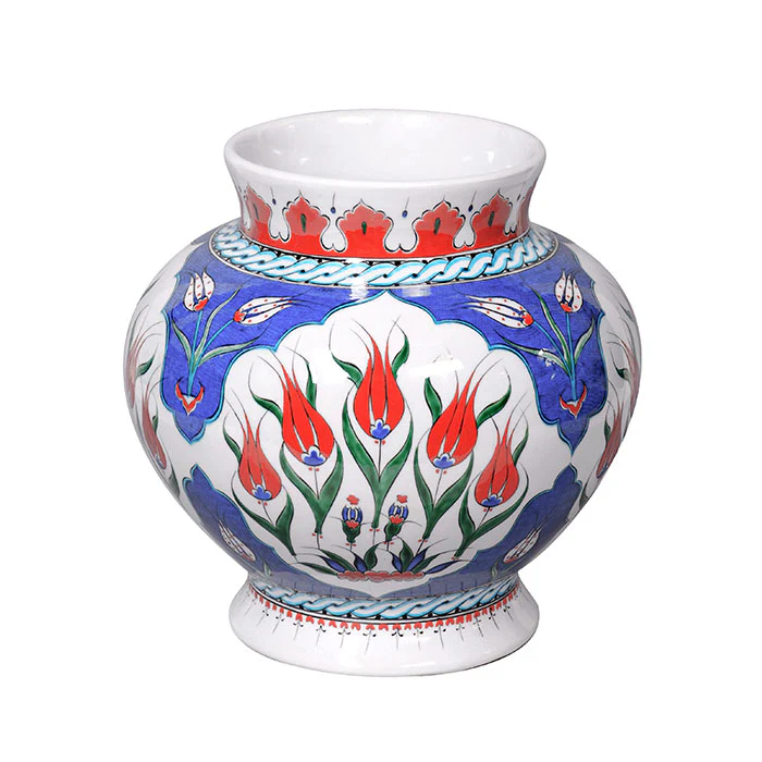 Iznik Vase | Coral Red Tulips