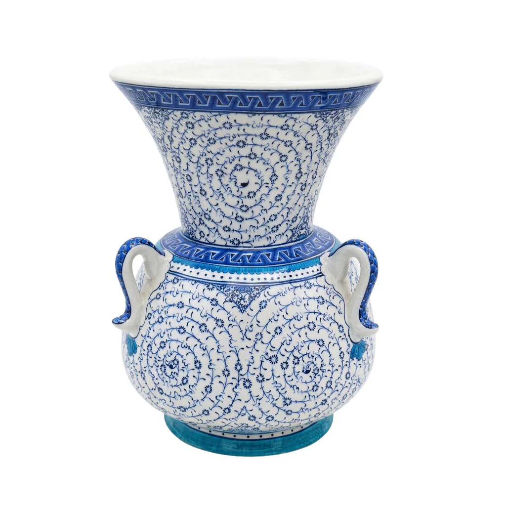 Golden Horn (Haliç) Hand-Painted Iznik Ceramic Mosque Lamp