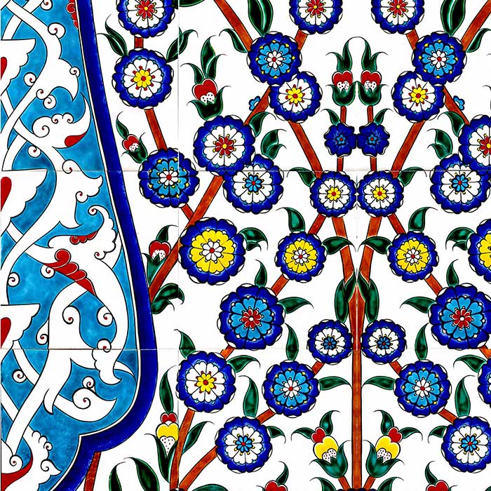 Iznik Tile Panel | Topkapi Palace, Zenana 80x200 cm - Image 3