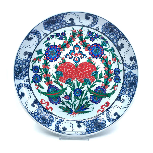 British Museum Pomegranate Flowers Iznik Pottery Plate