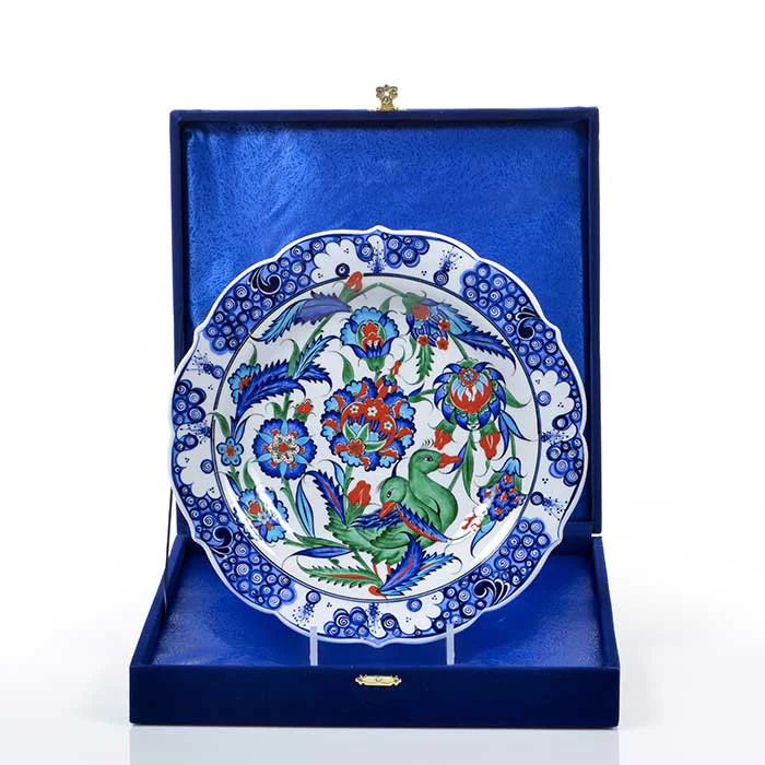 Iznik Plate | Floral Pattersn with Duck Figure