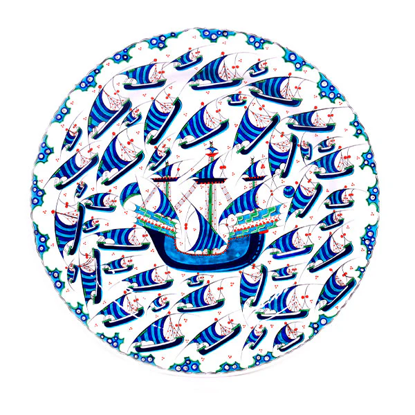 The Great Ottoman Armada – Iznik Ceramic Plate