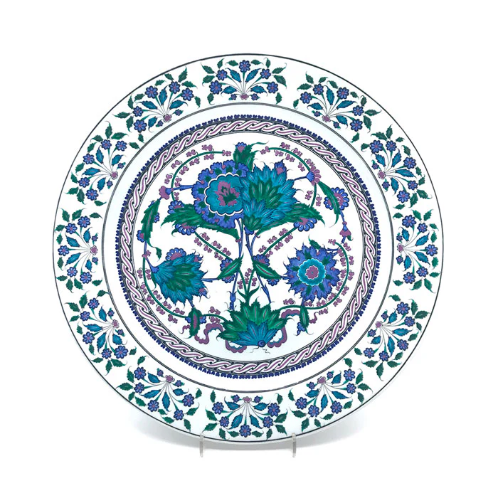 Iznik Plate Damascus Style | Hyacinth Flower Branches