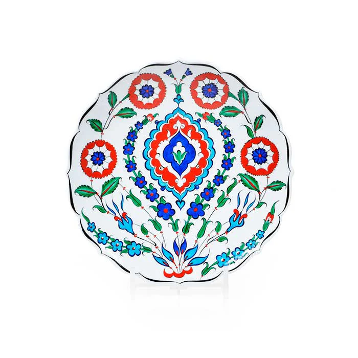 Iznik Plate | Medallion Design with Flowers