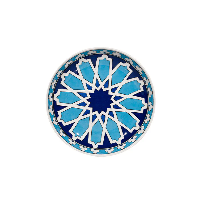 Iznik Ceramic Plate - Seljuk Star Pattern - Handmade Turkish Art
