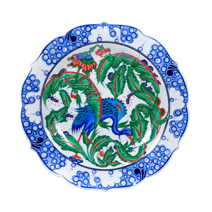 Iznik Plate | Stork Design – Symbol of Abundance and Luck