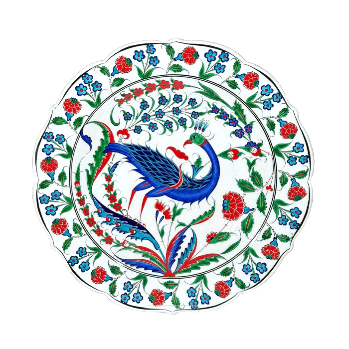 Iznik Plate | Peacock Design – Classical Style