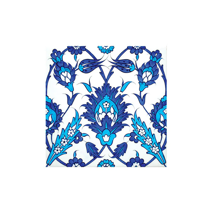 Iznik Tile with Leaves and Tulips