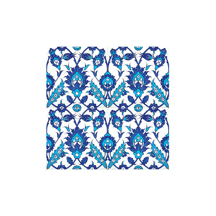 Iznik Tile with Leaves and Tulips - Image 2