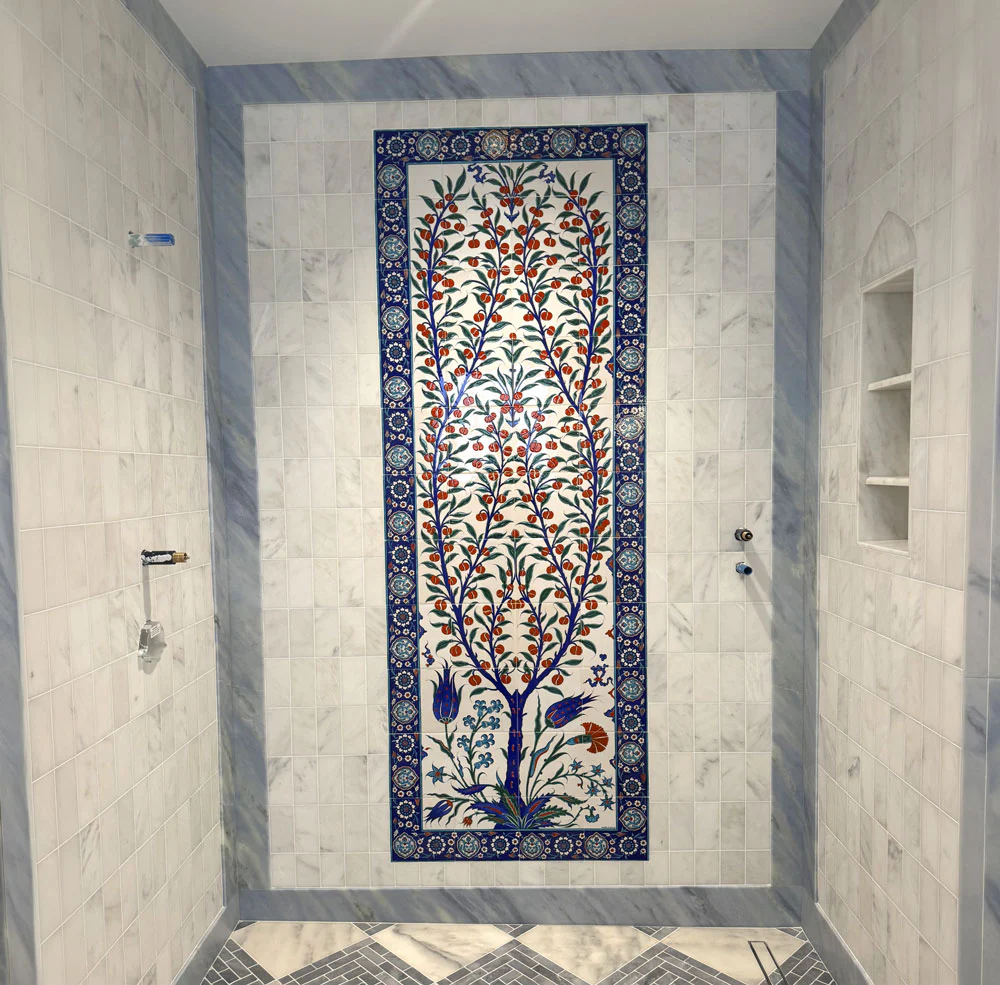 Iznik Tile Panel Plum Tree 60x200 cm - Image 2
