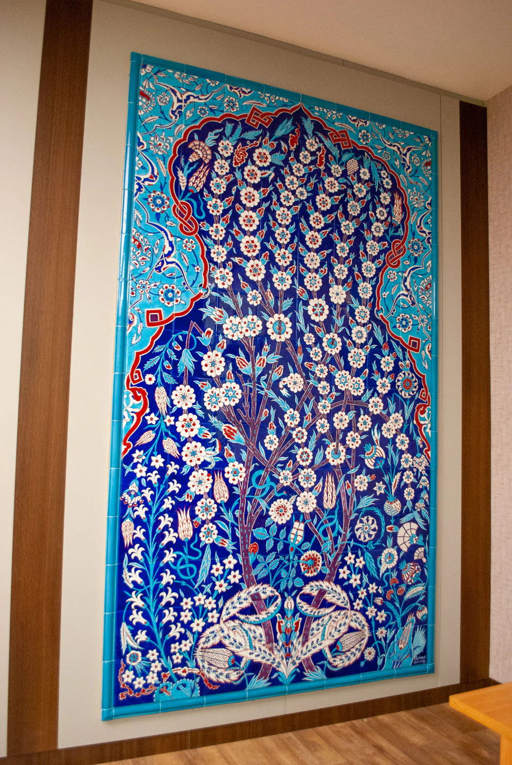 Iznik Tile Panel | Tree of Life 160x280 cm - Image 2
