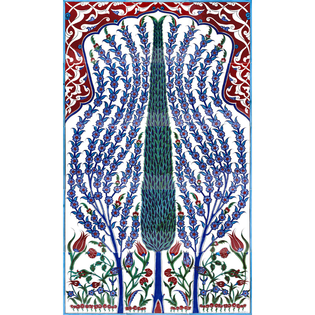 Iznik Tile Panel | Tree of Life 60x100 cm