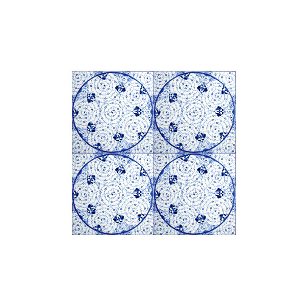 Iznik Tile with Golden Horn Pattern - Image 2