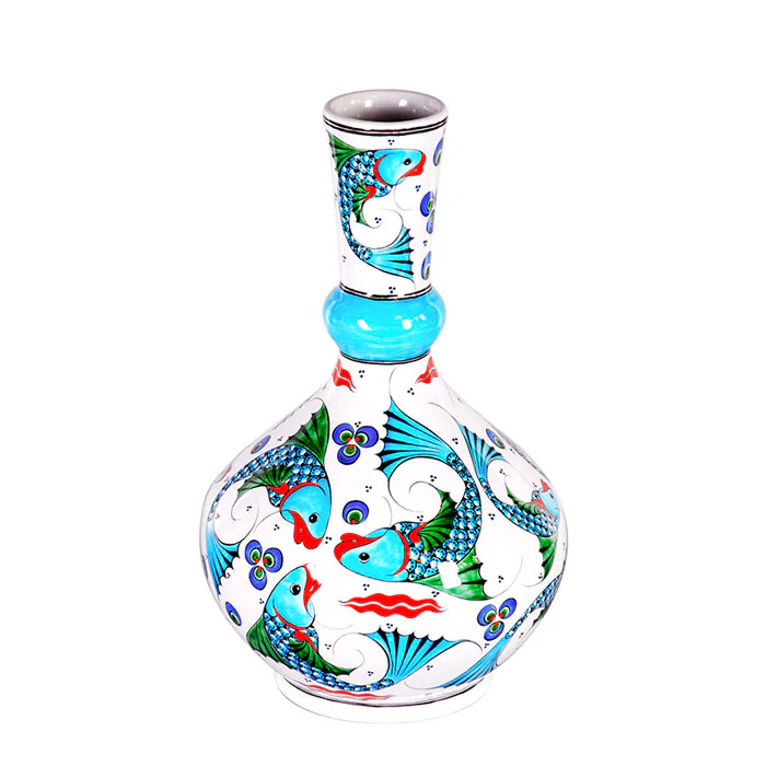 Iznik Vase | Fish and Chintamani Pattern