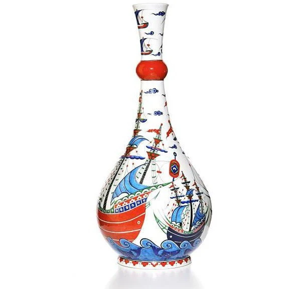 Iznik Vase | Majestic Galleon Design - Image 4