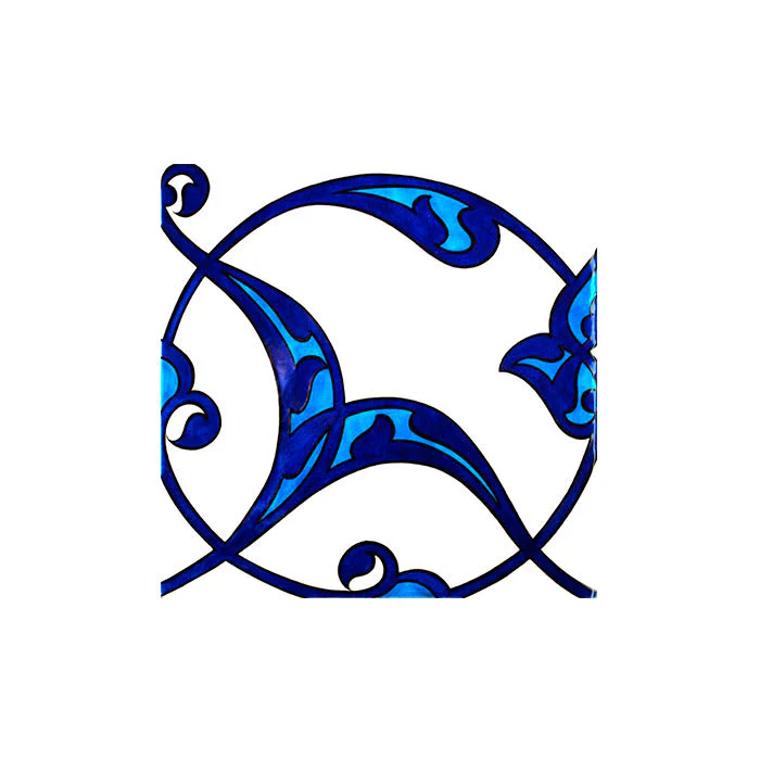 Iznik Tile with Rumi Pattern