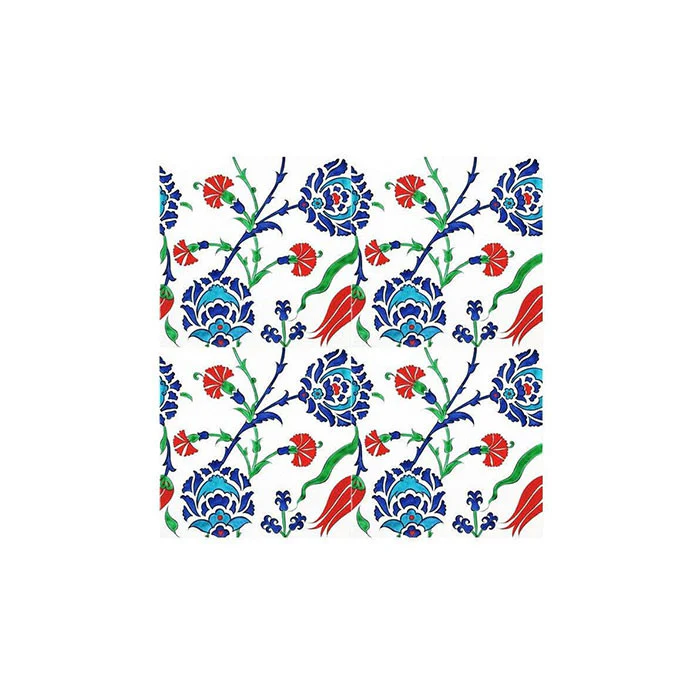 Iznik Tile with Tulips and Carnations - Image 2