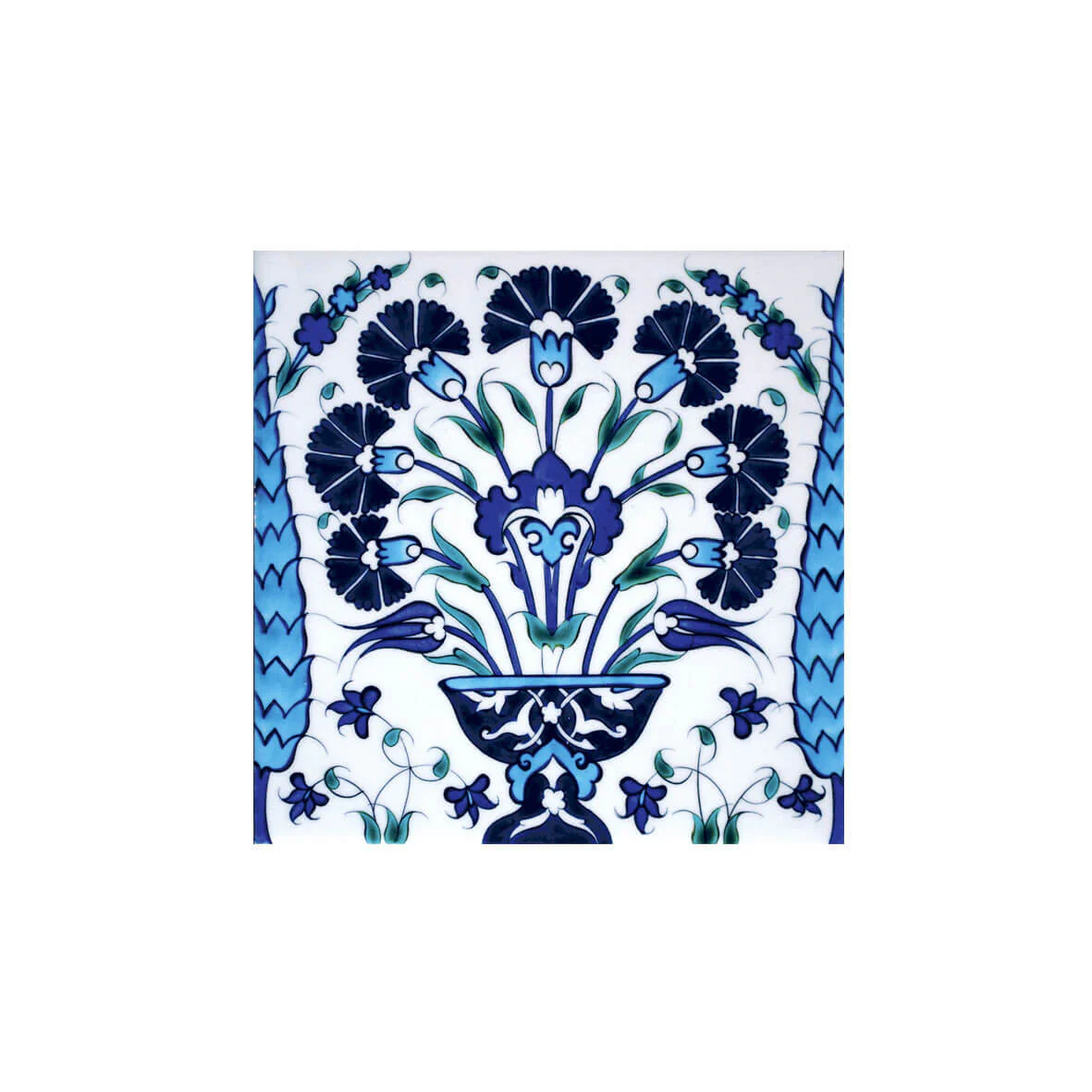 Iznik Tile with Bouquets of Carnations
