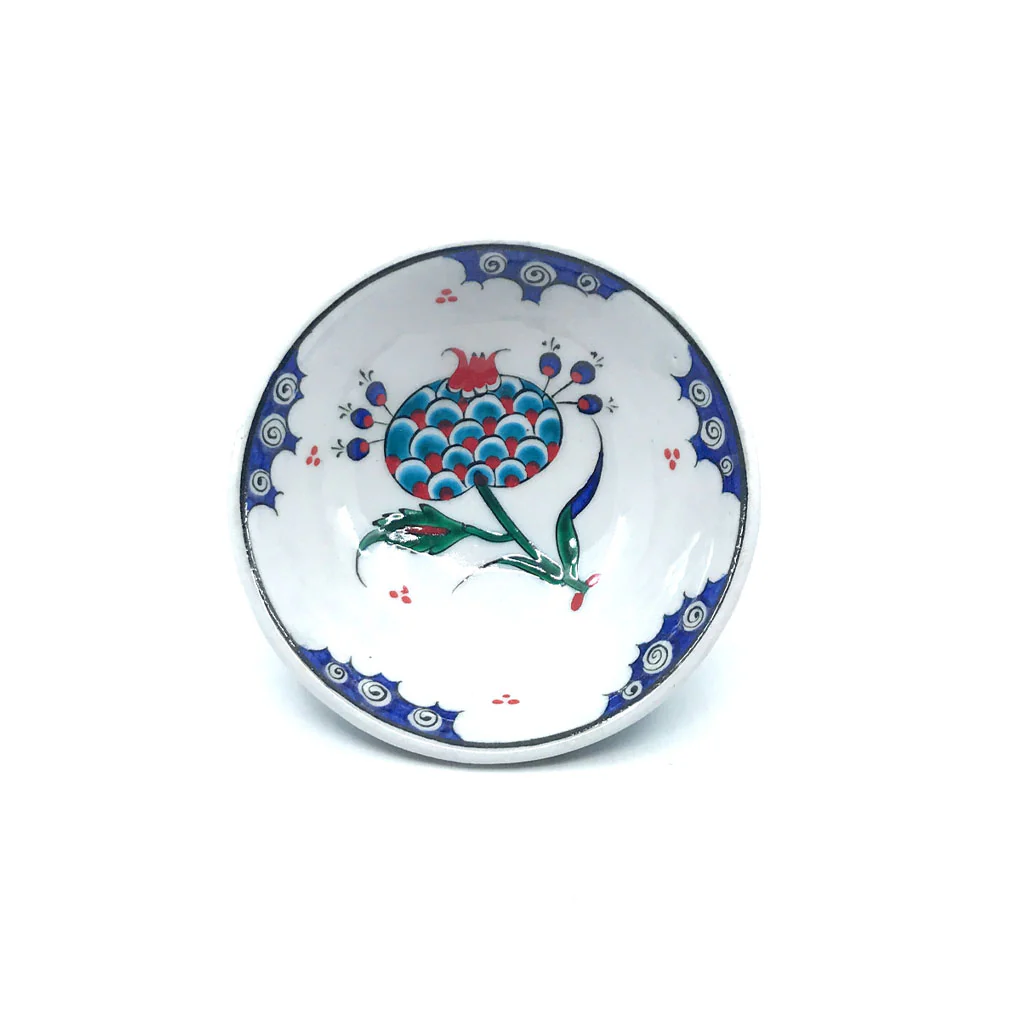 Turkish Ceramic Bowl – Pomegranate Blossom Design (Ø 11 cm)